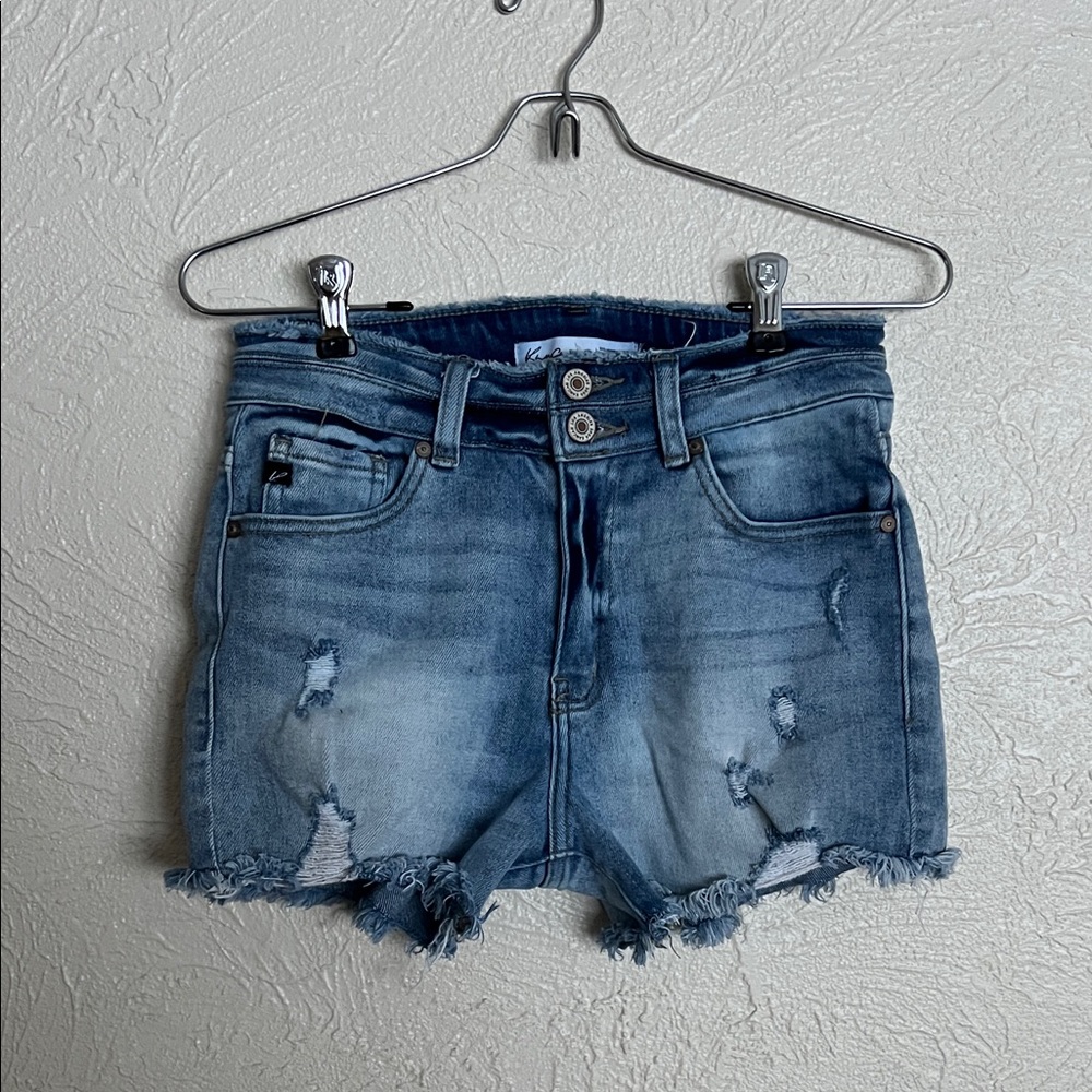 KanCan Blue Distressed Jean Shorts